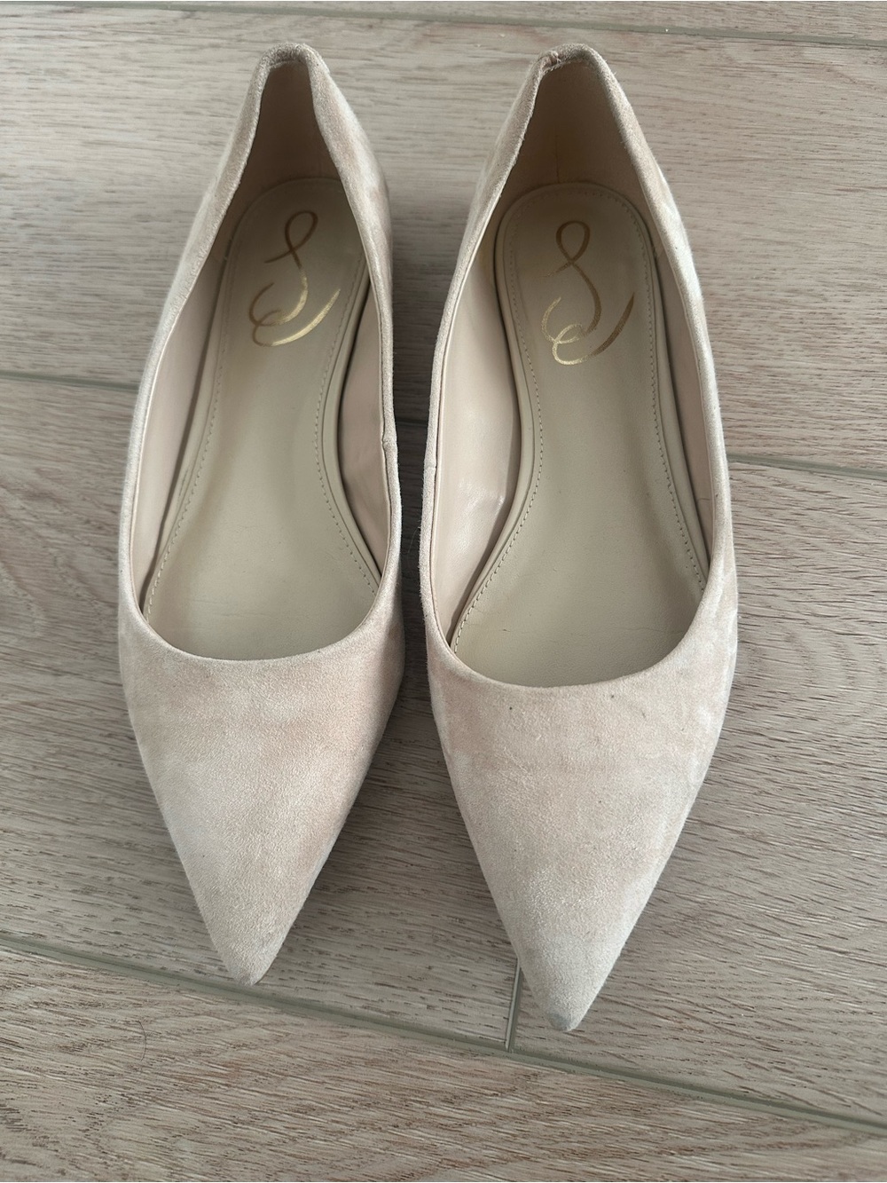Sam Edelman Pointed Toe Women's Flats in Light Beige